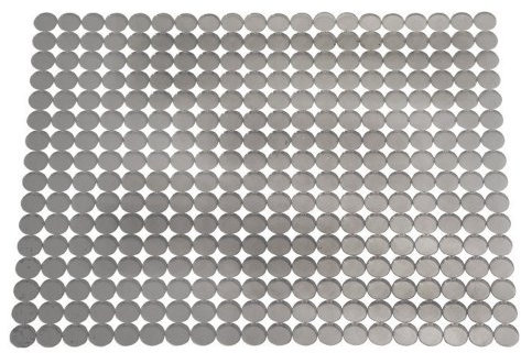 iDesign Spülbeckeneinlage, große Spülmatte aus Kunststoff, zuschneidbare Geschirr Abtropfmatte für Besteck und Geschirr, grau