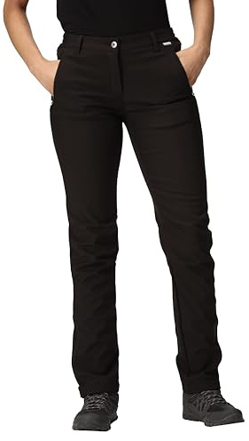 Regatta Geo Shell II Warm Backed Woven Softshell Xtp Strech Fabric Breathable Waterproof Windproof Trousers - Black, 8