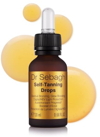 Dr Sebagh Selbstbräunungstropfen – 20 ml | streifenfrei & parfümfrei | Genießen Sie sonnenfreie goldene Ausstrahlung in nur wenigen Stunden | Mischen Sie mit Feuchtigkeitscreme für einfache Anwendung