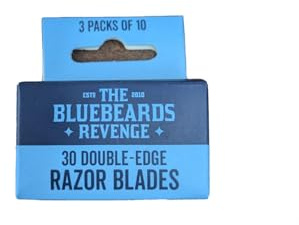 The Bluebeards Revenge 30 Stück Rasierklingen für Rasierhobel aus Edelstahl mit Doppelkante