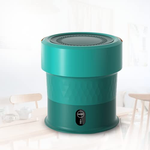 PanHuiWen Pliable Mini Lave Linge Pas Cher Turbo Lave Linge Portable Electrique 13L pour Camping Appartement Dortoir RV,Green-Ozone