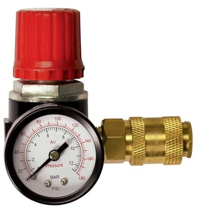 Stanley Riduttore di pressione ¼ pollici - riduttore di pressione bombola del gas con manometro e valvola dell'aria - pressostato 12 bar gestione precisa della pressione - regolatore del gas Controllo