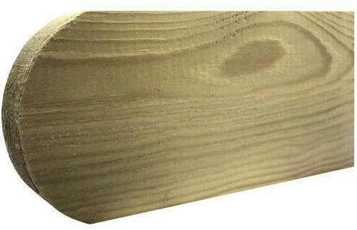 Premium Picket Garden Fencing - Timber Treated Wood Fencing Boards (3'' x 3ft) Rounded Top Planed and Smooth Round Top Pales, Pack of 30