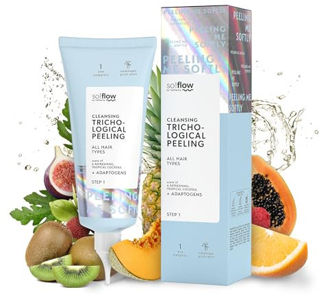 So!Flow Peeling Rinnovamento del Cuoio Capelluto con Acido Glicolico ed Estratti di Frutta - Trattamento Tricologico Nutriente per un Cuoio Capelluto più Sano