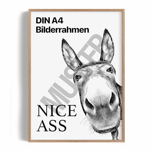 1M Cadre Photo DIN A4, Cadre en Bois Massif de chêne au Design scandinave élégant, Verre Acrylique incassable, Parfait pour Vos Impressions d'art préférées, Flexible au Format Portrait ou Paysage.