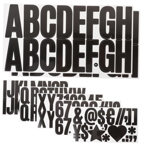 TEHAUX 2 Sätze Selbstklebender Bulletin-aufkleber Alphabet-zahlenaufkleber Bulletin-aufkleber- Werbebriefe Für Tassen Individueller Vinyl Vinyl Selbst Kleber Große Größe Abiturmütze