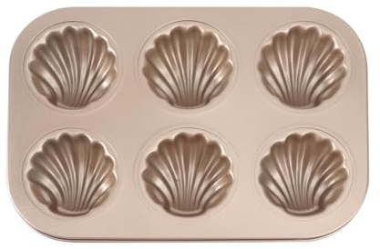 PRETYZOOM Banana Shape Cake Mold 6-Cavity Non Stick Baking Mold for Puddings Cakes Easy Release Heat Distribution 10.43 X 7.28 X 1.57 in
