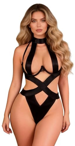 ohyeahlady Underwire Lingerie for Women Sexy Hollow Out Teddy Rave Outfits