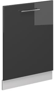 Vicco Pannello frontale della lavastoviglie Fame-Line, Antracite lucido, 60 cm senza piano di lavoro