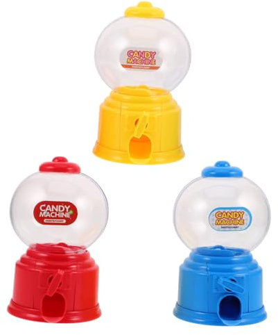 Warmhm 3pezzi Distributore Di Caramelle e Gomme Da Masticare Mini Distributori Di Snack Contenitore Di Plastica Per Dolciumi Distributore Di Caramelle Da Tavolo Graziosa Scatola Di Snack