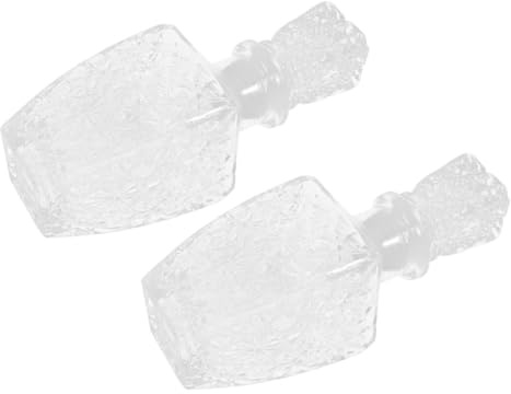Mikikit 2pezzi Dezanter per Vino in Vetro Trasparente Bottiglia di Liquore da Contenitore per Vino e Liquore Design Elegante e Pratico per Conservazione