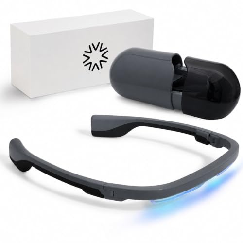 AYOlite Lichttherapiebrille: Carbon Black Limited Edition - die beste Form der Lichttherapie - effektive alternative Tageslichtlampe - Sicher für die Augen (UV- und infrarotfrei) - Stylisch