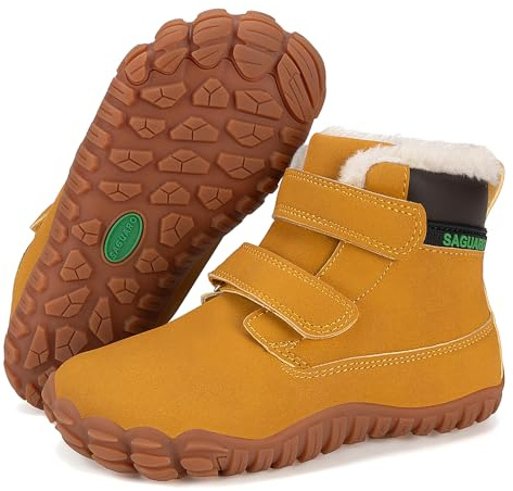 SAGUARO Bambini Barefoot Shoes Stivali da Neve Antiscivolo Caldo