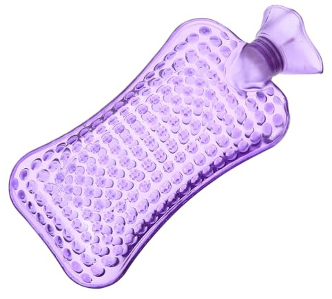 CLISPEED Große 2000ml Wärmflasche Auslaufsicher mit Körniger Oberfläche Tragbarer Winter Handwärmer für Hände Füße Nacken Langlebiger Kunststoff Wasserbeutel für Wohlfühlwärme