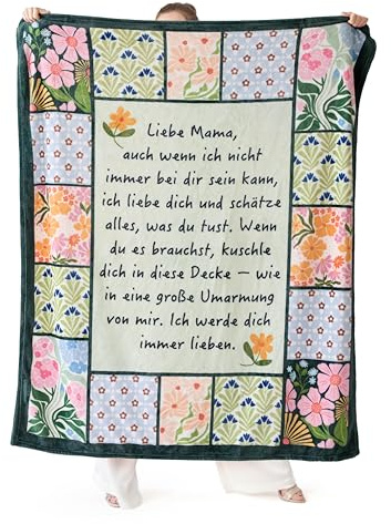 BEDSURE Kuscheldecke Geschenke Deko Decke - 130x150cm, Reisegrün | Geburtstagsgeschenk für Freund, Papa, Oma & Opa, Weiche Flauschige Fleecedecke, Geschenk für Muttertag, Vatertag, Geburtstag