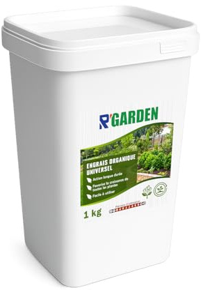 R’GARDEN – Engrais organique universel – Croissance de toutes les plantes – Action longue durée – Utilisable en Agriculture Biologique – Fabriqué en France (1K)