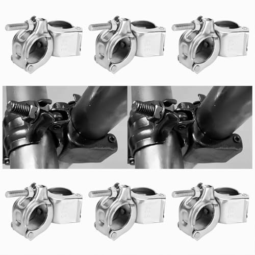 TTBDEHTK Scaffolding Couplers, Scaffold Fixed Cross Couplers, Scaffold Clamps for 42 mm to 48 mm (1.65-1.9) OD Tube, 8 Pack