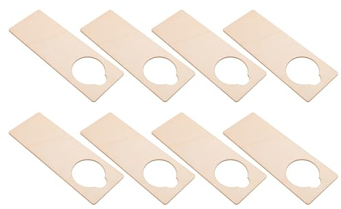 SOLUSTRE Lot de 10 Panneaux en Bois Vierge à Suspendre Planches Bois Bricolage 10x5 Cm Décoration de Poignée de Porte DIY pour Loisirs Créatifs et Personnalisation à Peindre