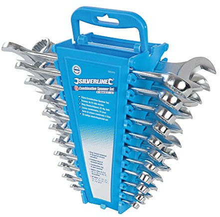 Silverline 633470 Serie di Chiave Combinata, 22 Pezzi 6-22 mm, 1/4 - 7/8