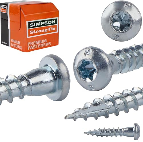 Vis à bois CSA Torx Simpson - 5x25mm, Boite de 250, Acier électro-zingué