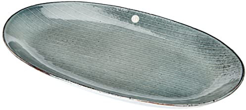 Broste Copenhagen 14533172 Servierplatte, Steinzeug, NORDIC SEA, 30cm