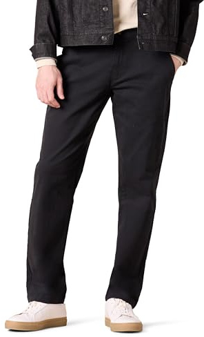 Amazon Essentials herr rak passform casual stretch kaki byxor, svart, 42W/32L