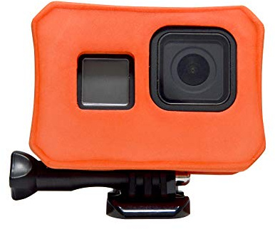 Float Case Cover für GoPro 8 – Floaty Gehäuse Rahmen für GoPro Hero 8 Schwarz, Kamera Floater Anti-Sink Schwimmendes Zubehör für Wassersport – Orange
