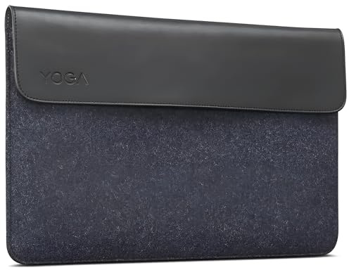 Lenovo Yoga Sleeve for 14 Inch Notebooks and Detachable Laptops – Leather and Wool Felt, Black