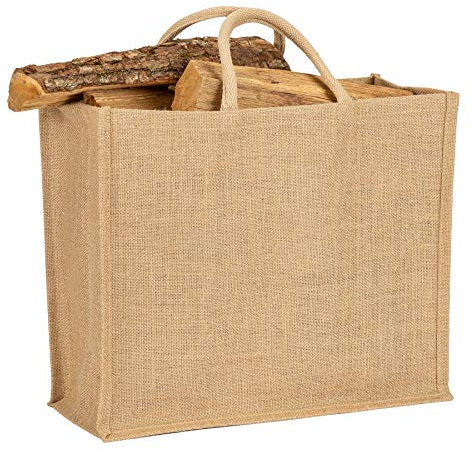 La Cordeline Einkaufstasche, wiederverwendbar, Jute, 29 l, 45 x 21 x 39 cm, Einkaufstasche, Holztasche