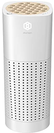 IMUNSEN M-003W Luftreiniger mit Zypressenholzfilter, 4-Stufen-Filtration, echter H13-HEPA-Filter, USB-Anschluss 5 V für Auto, Schreibtisch und Büro, aus Korea (Weiß)