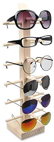 hanxiaoyishop Brillenhalter Sonnenbrille Brillen Brillen Holzanzeige Ständer Regal Brille Display Show Stand Halter Rack 9 Größen Optionen Brillenständer (Color : 6)