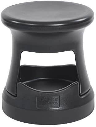 ECR4Kids Sgabello portaoggetti, sedia oscillante, altezza seduta 38,1 cm, colore nero