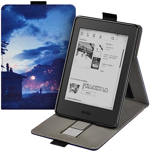 enoxboo Hülle für Kindle Paperwhite 10. Generation 2018 Veröffentlicht, Cover mit Magnetischer Saugnapfrückseite und Handheld Funktion, Modell-Nr.: PQ94WIF