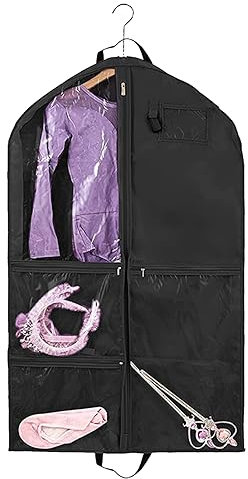 Kleidersack 1X Multifunktionale Kleidersäcke Anzug 8x60x110cm, Premium Kleiderhülle Wasserdicht Mit Fenster Faltbare Reise Für Kleider Sakkos Schuhe, Accessoires