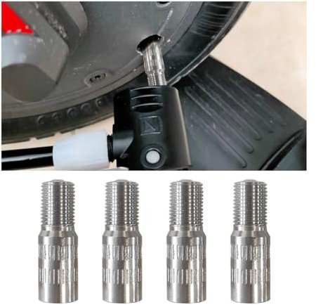 JNNJ 4 Piezas Adaptador De Extensión De Válvula, Adaptador Extensión Válvula Scooter, Varilla Extensión De La Válvula del Neumático del Automóvil, para Coche Motocicleta Bicicleta Camión(Recta)