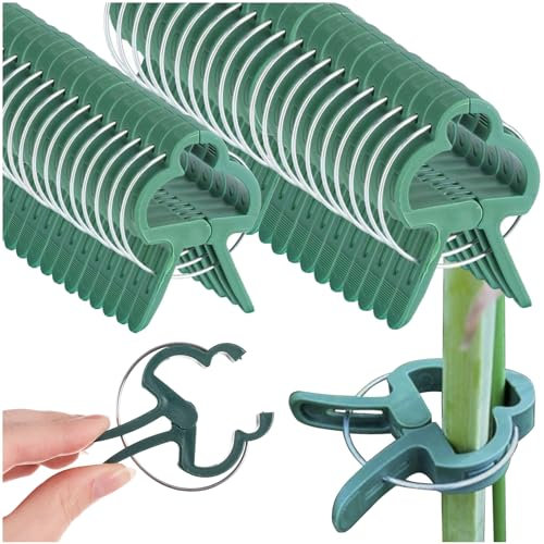 22586 - Juego de pinzas para plantas (108 unidades, 2 tamaños, resistentes a la intemperie)
