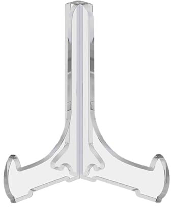 Soportes para platos de caballete acrílico - Soporte de exhibición de caballete acrílico | Soporte para marco de fotos, caballete transparente multifuncional para monedas, piedras preciosas,