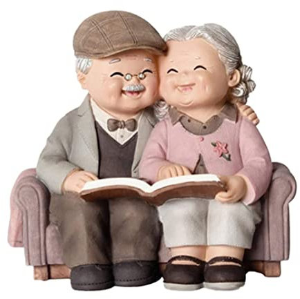 Pastoralist Statue di coppia, Resin Love Nonni Statue Sculpture per il matrimonio