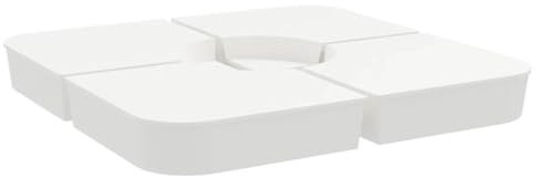 vidaXL Juego Bases de sombrilla 4 uds para Parasol Cruzado PP 100 kg, Base para sombrilla, Base para sombrilla voladiza, Soporte para sombrilla de jardín