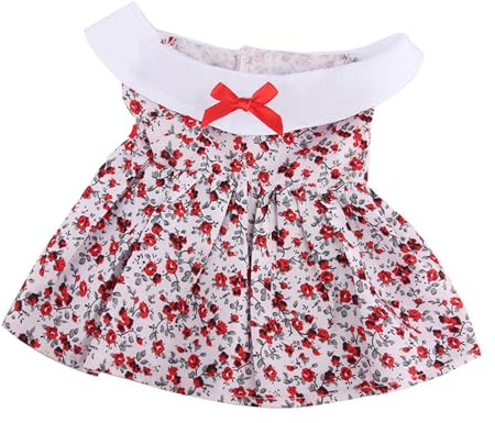 Codulu Puppenkleidung für 18 Zoll amerikanische Puppen-Trägerloses Kleid mit Schleife Freizeitkleidung 43-46 cm Puppen-Zubehör 1 PCZ-A