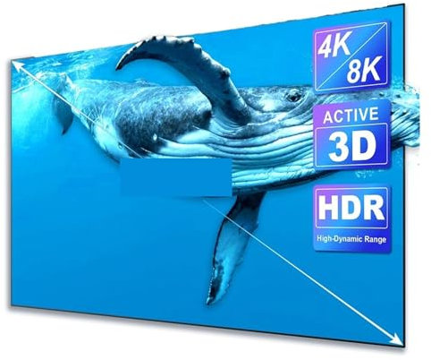 Foldable Projector Screen, PSA01 100'' Rollable Ambient Light Rejecting ALR Projection Screen For Ultra Short Throw Projection Free Ed Fixed e Excellent Projection Effect