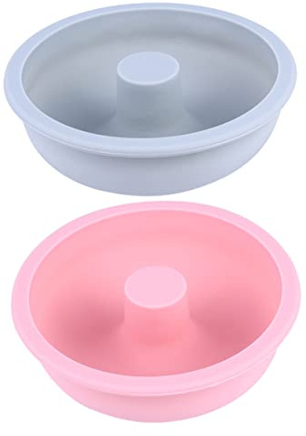 Cabilock 2piezas Moldes De Silicona Molde para Pastel Donuts Bizcocho Antiadherente para Postres