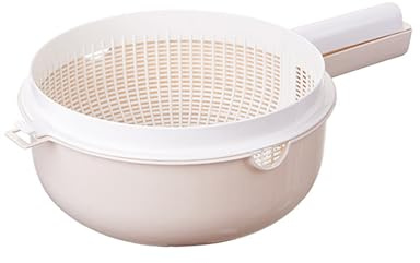 FUUGlan Double Layer Rice Wash Basket 2 In 1 Kitchen Strainer Bowl Drain Basket With Handle Fruit Vegetable Colander For Cleaning Washing Mixing