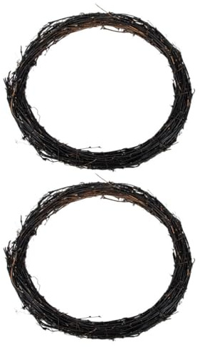 Gatuida 2pcs Natural Rattan Wreaths for DIY Crafts Halloween Christmas Decorations Versatile Grapevine Wreath Rings for All Occasions Creative Home