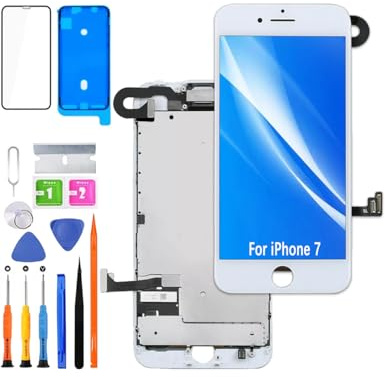 HLYGZX Écran pour iPhone 7 A1778 A1660 Blanc | avec Kit de réparation，Affichage HD，Remplacement d'écran
