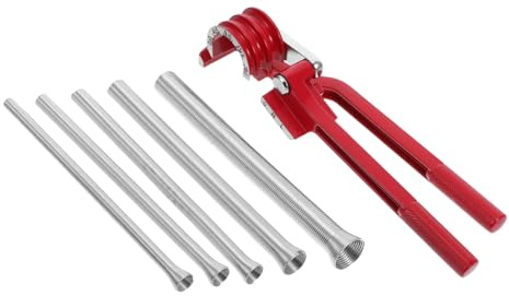 Gadpiparty Piegatubi Manuale in Lega di Alluminio Struttura a 3 Scanalature, Kit Piegatubi per Tubi Rame e Alluminio per Laboratori e Festa Estiva