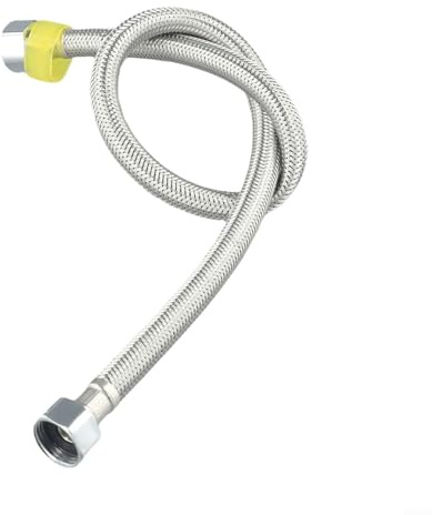 Tubo flessibile in acciaio inossidabile per scaldabagno, lavabo, WC, ingresso morbido, compatibile con kit di estensione del tubo di scarico della lavatrice e della lavastoviglie (40 cm)