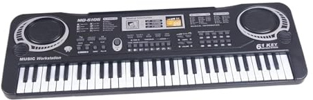 Piano Eléctrico Para Principiantes Teclado Electrónico Para Principiantes Y Adultos 61 Teclas Color Negro Instrumento Musical Digital