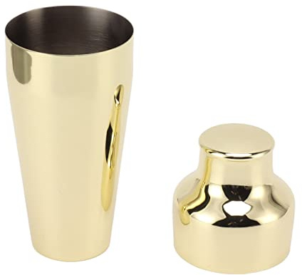 Keenso Coctelera de Acero Inoxidable Brillante, Coctelera de Estilo Francés para Fiestas en Interiores y Exteriores (Dorado)