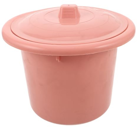 HOLIDYOYO Orinal Portátil para Adultos con Tapa, Urinario de Noche de Plástico, Gran Capacidad, Color Rosa Sakura, Adecuado para Uso Domiciliario, Hospitalario y Viajes